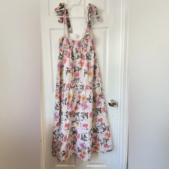 House of Harlow 1960 Floral Linen Blend Maxi Dress M - Picture 2 of 8